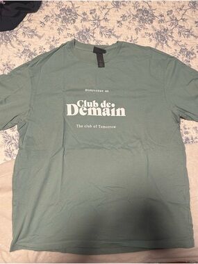 H&M Club de Demain Graphic Tee - Sage Green